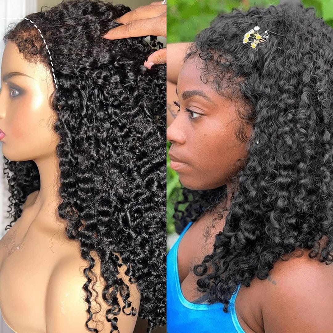 Labhairs New Curly Baby Hair|Water Wave |180% Density| 4x4 Transparent Lace