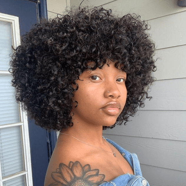 Super Volume Bang Bob Wig With Afro Look|Labhairs