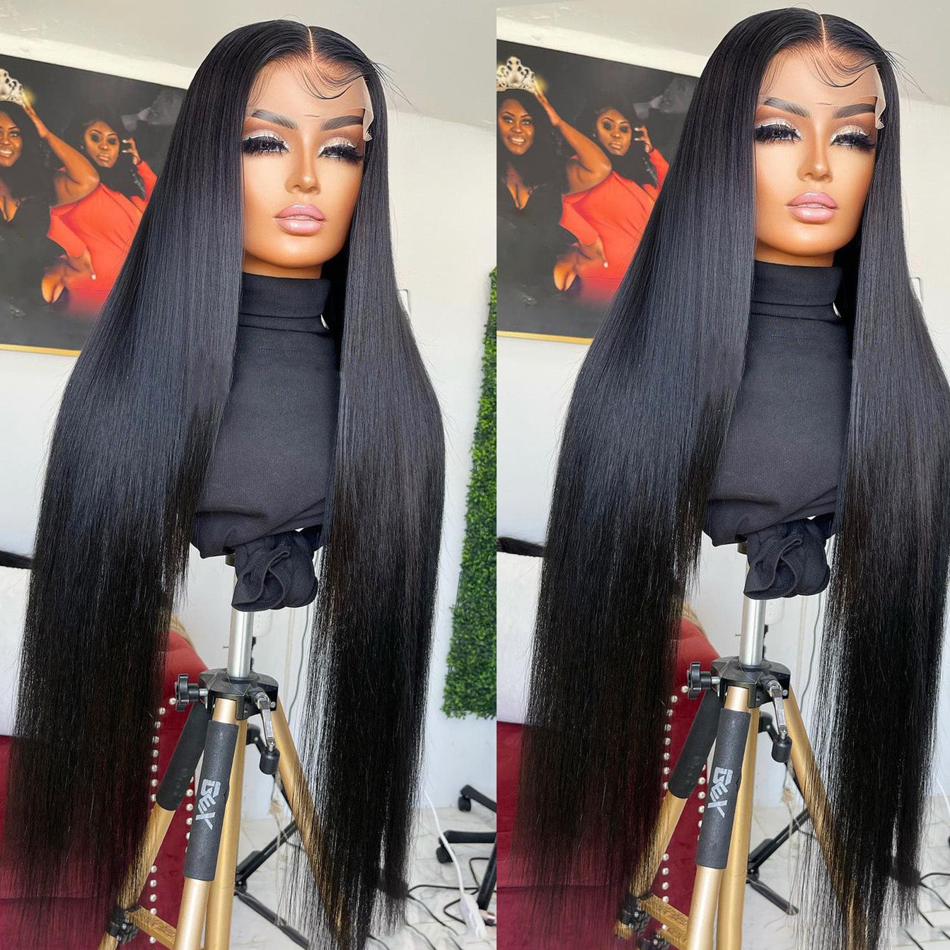 40inch Long Straight | Top Swiss HD Lace | 13x6 Lace Front | 180% Density