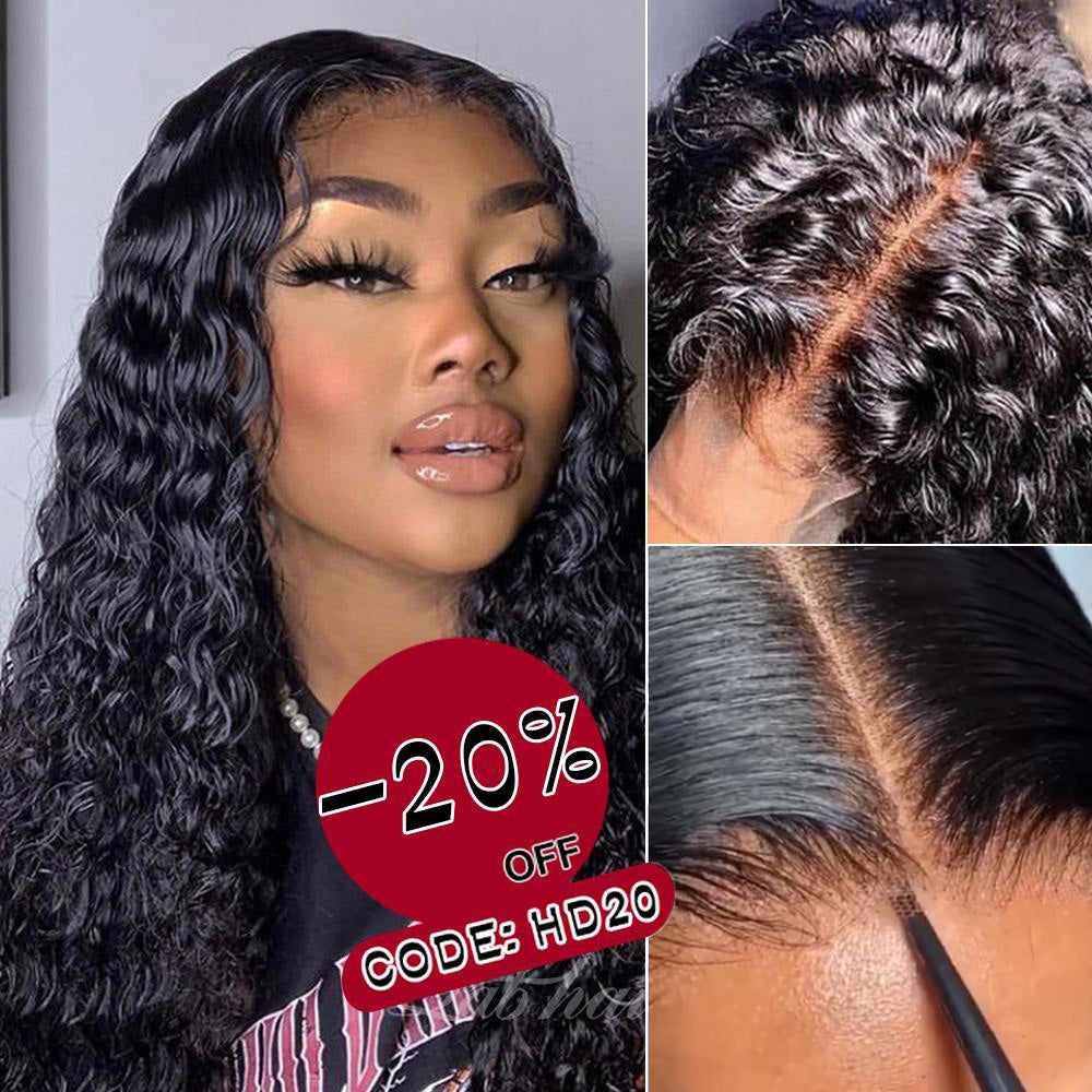 Top Swiss HD Lace Clean Hairline Wig Brazilian Human Hair Wig | Deep Wave