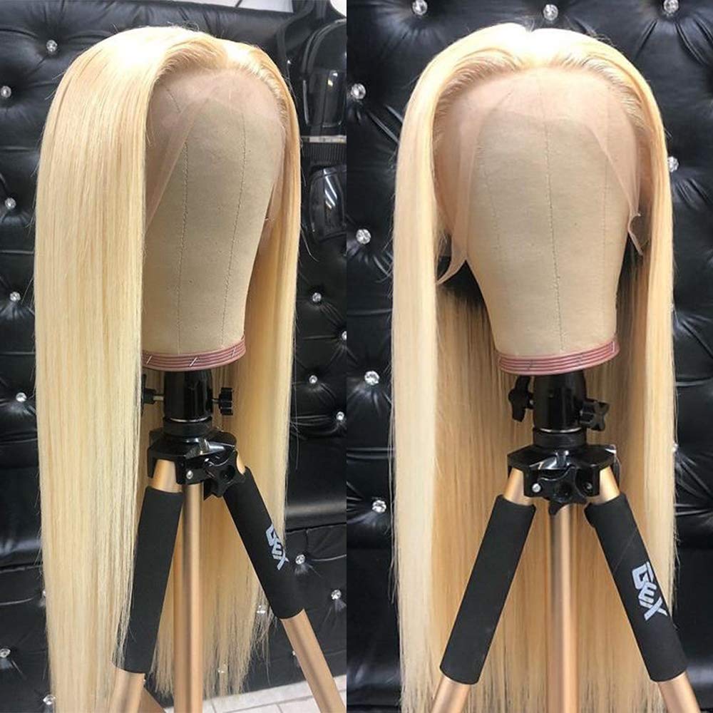 13*4 Top Swiss HD Lace 613 Blonde Full Frontal Wig | Silky Straight