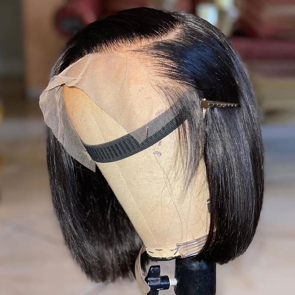 Shipping In 48Hrs 13*4 Top Swiss HD 200% Density Straight Bob