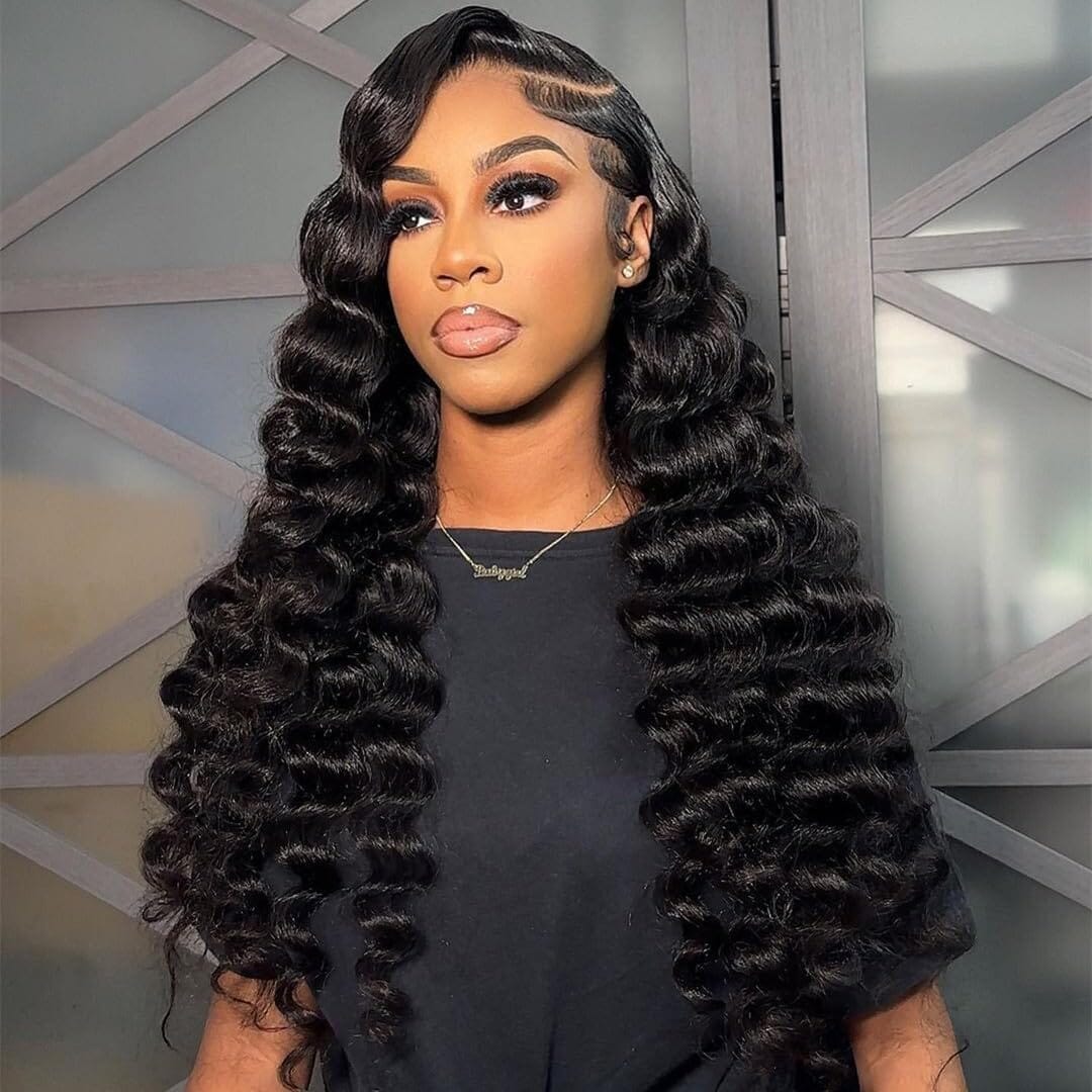 200% Density Loose Deep Wave 5x5 Glueless Undetectable Top HD Swiss Lace Wig