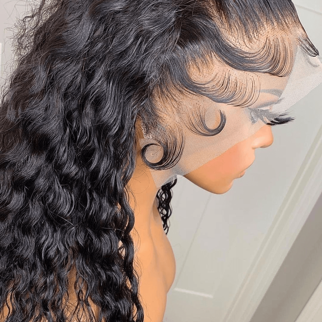 13X6 Human Hair Transparent Lace Front Wig | Deep Wave