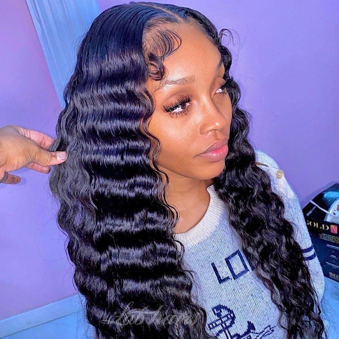 Undetectable Invisible Lace Wig Full Frontal Top Swiss HD Lace Wig | Deep Wave